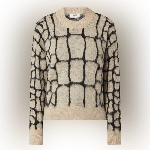 Object Sweater with all-over pattern model 'Melanie' in beige - Picture 1 of 7
